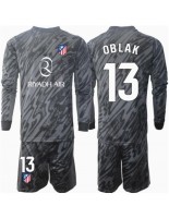 Otroške Nogometnih dresov Atletico Madrid Jan Oblak #13 Vratar Domači 2024-25 Dolgi rokavi (+ hlače)
